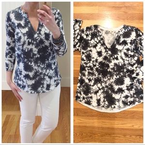 Project Tie Dye V-neck sweater